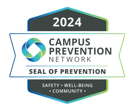 2024 Campus Prevention Network's Seal of Prevention awarded to RWU for excellence in safety, well-being, and community.