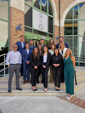 RWU MBA students stand outside the Alba Business School in Athens