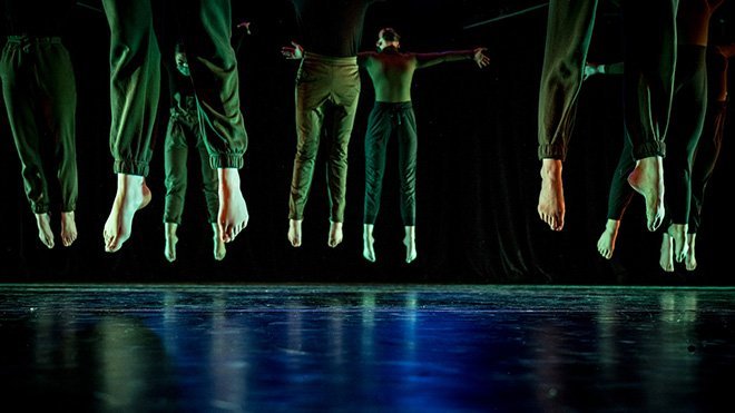 Students jumping