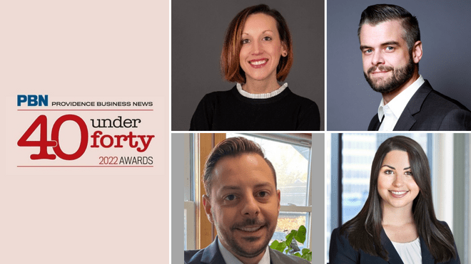 Providence Business News "40 Under Forty" RWU alumni award winners.
