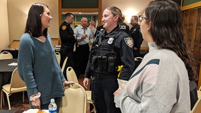 Students and police networking