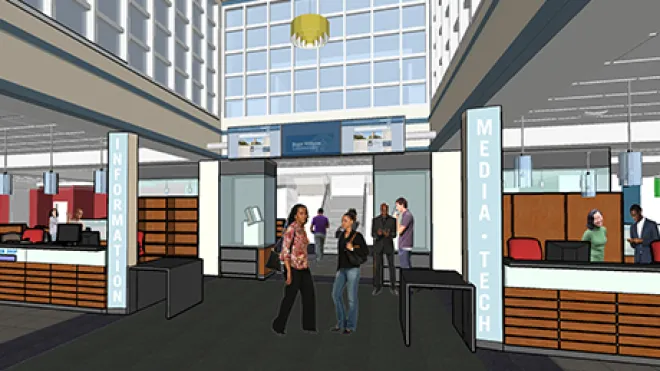 illustration of library