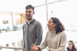 students laughing
