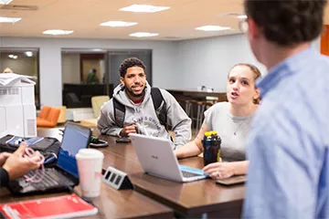 Students in the lounge