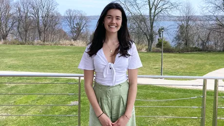 Casidhe Hughes standing outside GHH