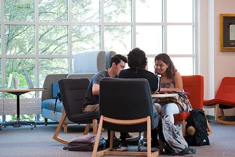 Students studying