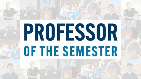 Photo collage of the Spring 2026 Professors of the Semester.