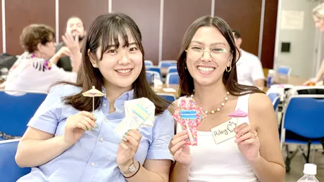 Graphic Design majors engage in a classroom experience in Yokosuka, Japan.