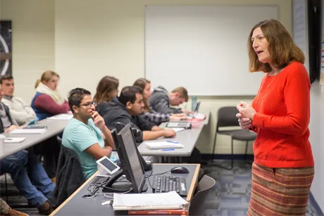 Professor Susan Bosco teaching a class