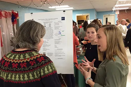 Students present their research.