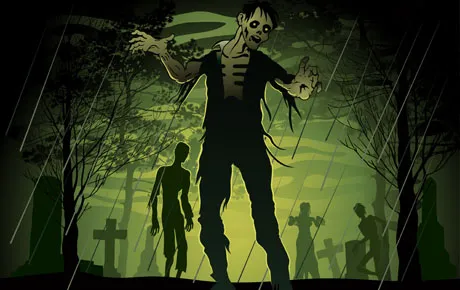Illustration of zombies