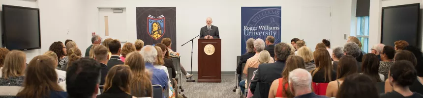 President Farrish in The Mary Tefft White Cultural Center