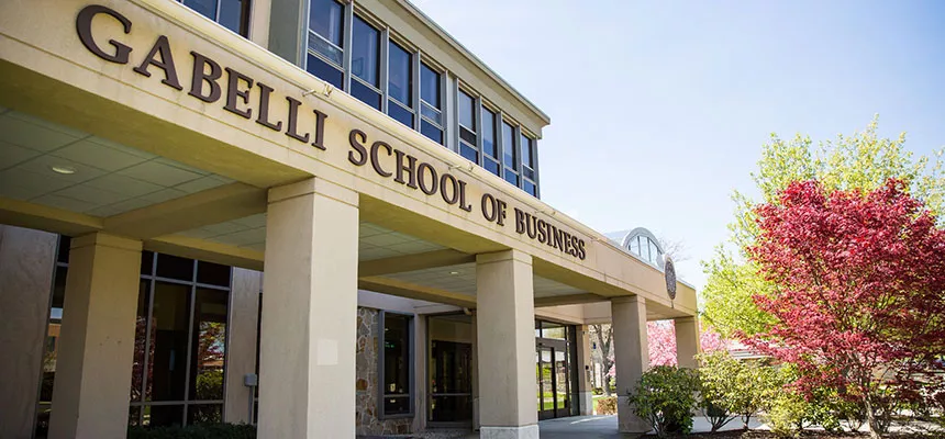 The front of the Gabelli School of Business Building