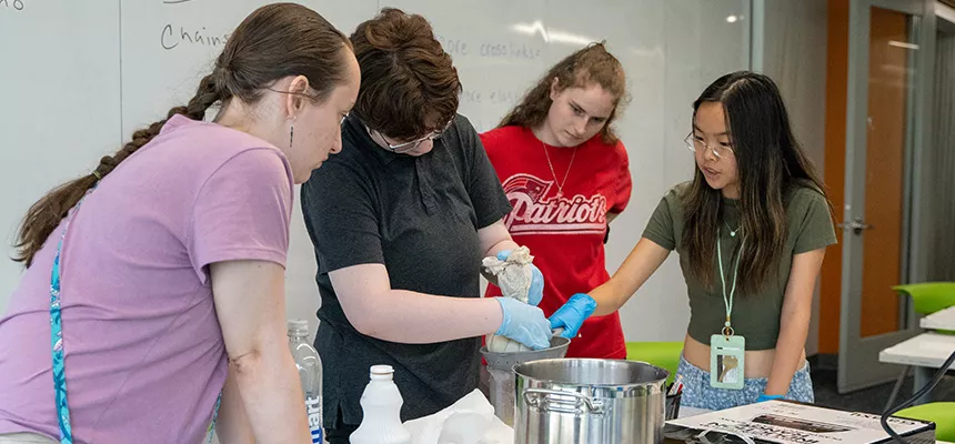 Campers make cheese
