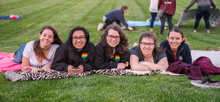 Students on lawn