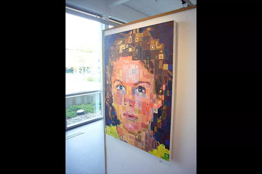 A selfportrait of a woman.