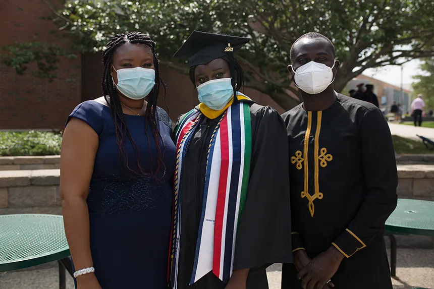 image of RWU grads on Commencement Day 2021