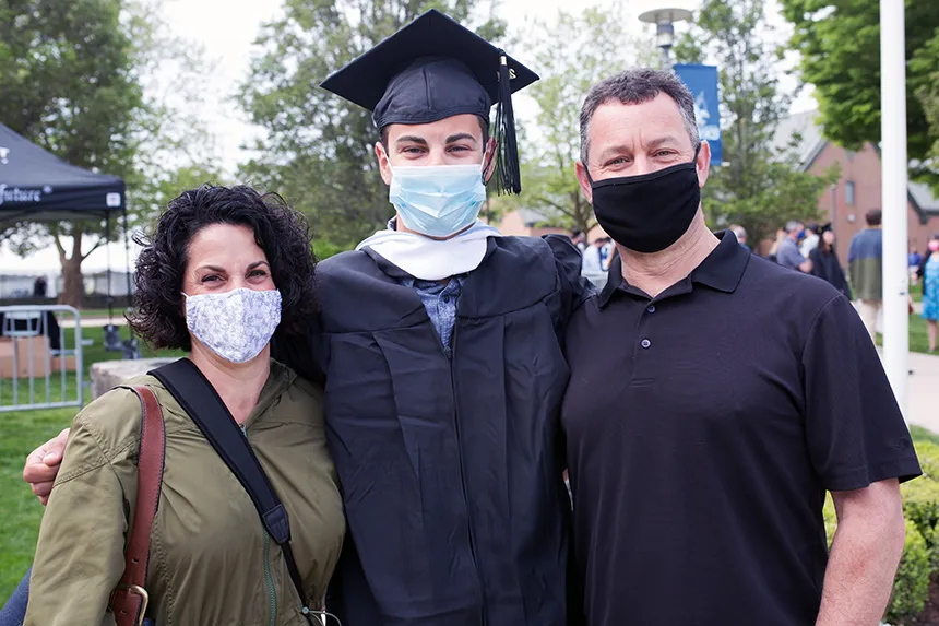 image of RWU grads on Commencement Day 2021