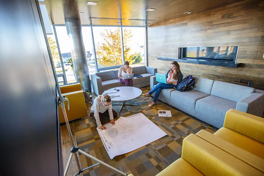 Students in the lounge