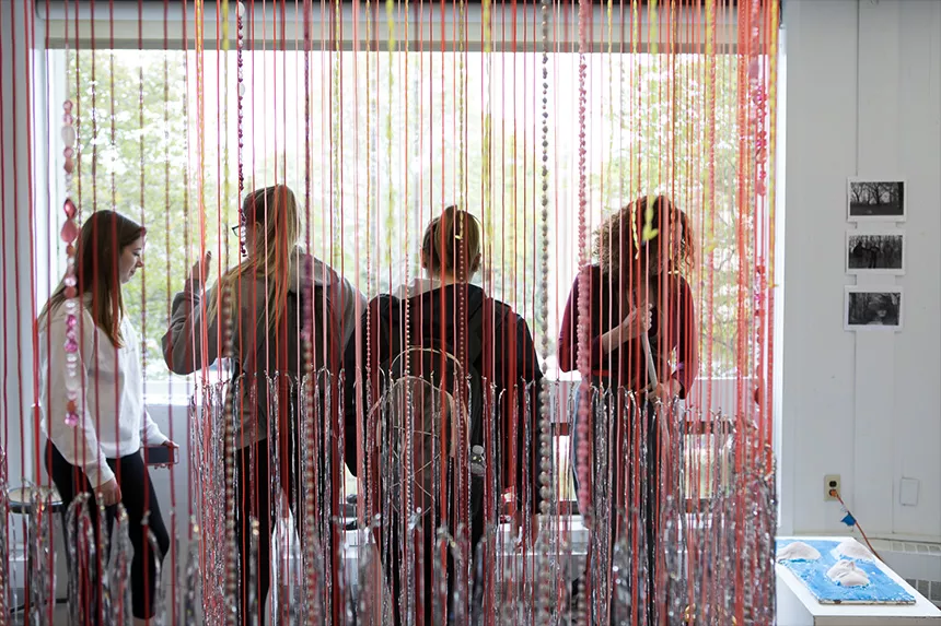 A image of hanging beads
