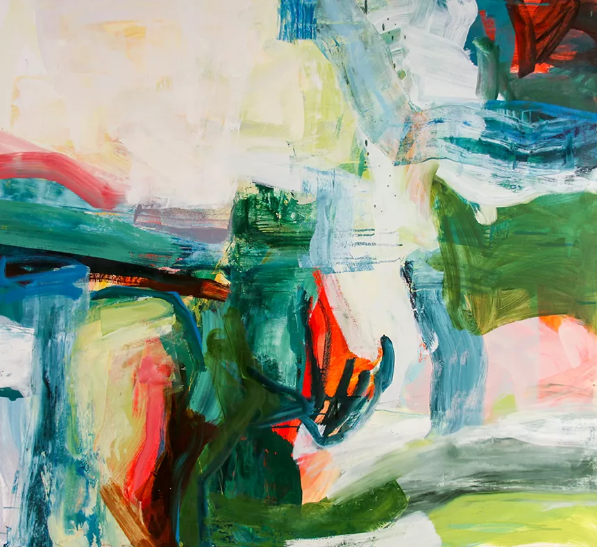 Morning Run, Shimmo, 2018, oil, 40 x 44
