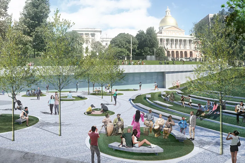 A conceptual design proposal for the Martin Luther King, Jr. & Coretta Scott King Memorial at the Boston Common.