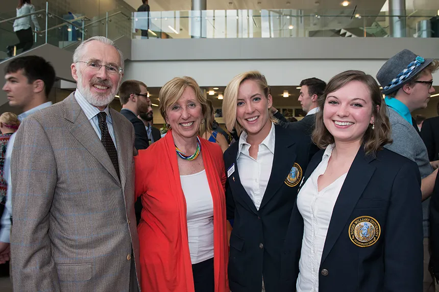 President Farish, Maia Farish and student leaders