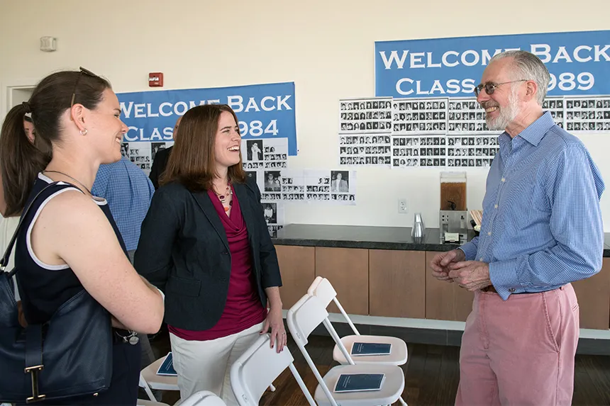 President Farish connects with alumni at Alumni Weekend.