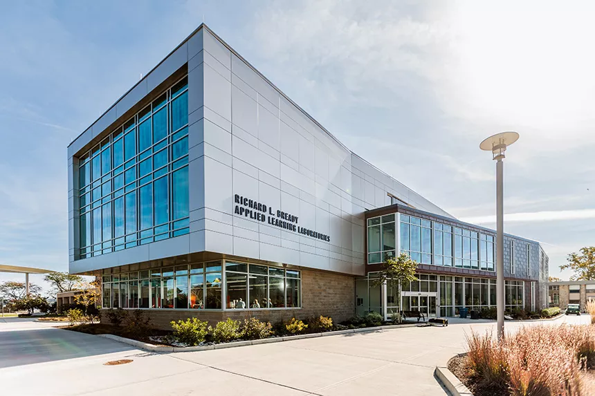 An exterior shot of the SECCM Labs building 