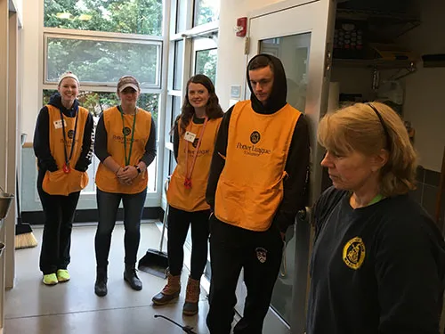 Students volunteering at Potter League