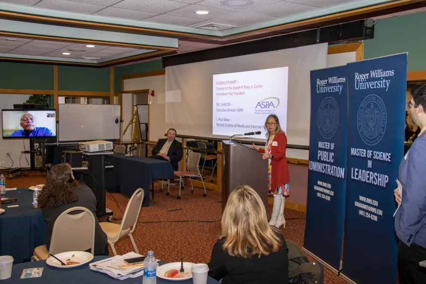 Members of ASPA National address the 2022 RIASPA Conference 