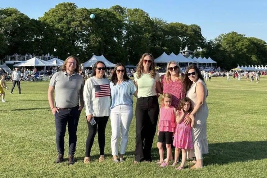 Alumni attend the Newport International Polo Match.