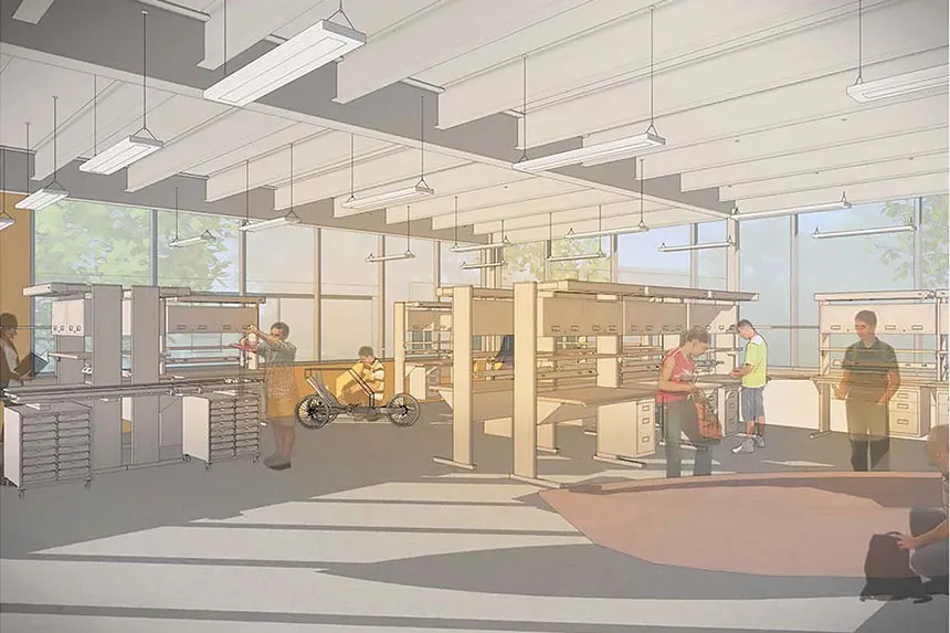 Senior project space.