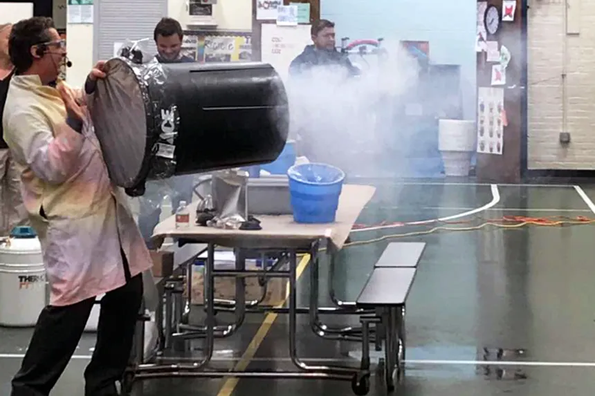 O'Shea uses liquid nitrogen