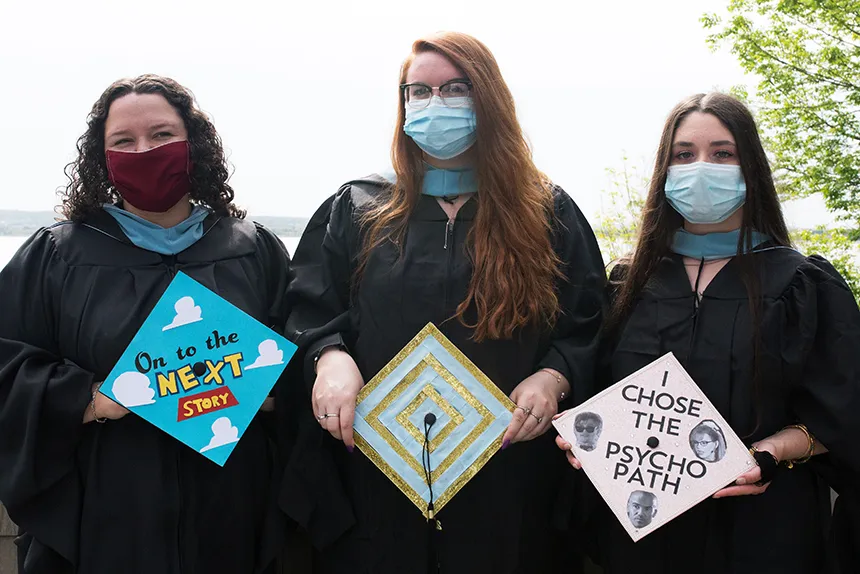 image of RWU grads on Commencement Day 2021