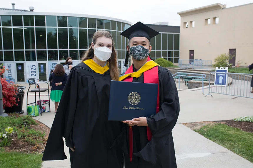 image of RWU grads on Commencement Day 2021