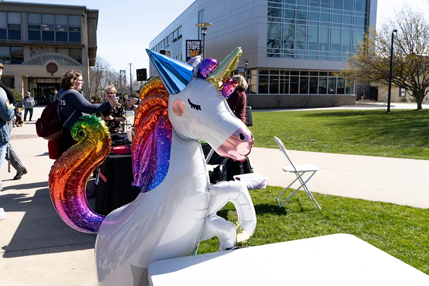 A unicorn balloon 