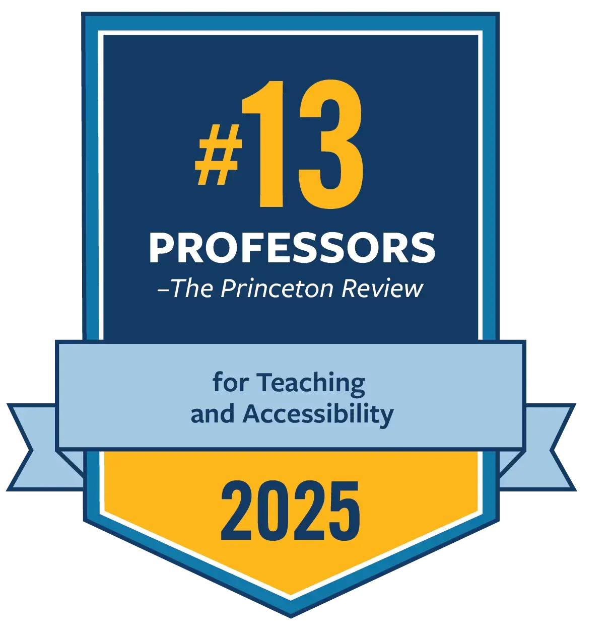 #13 Professors for Teaching and Accessibility 2025 - Princeton Review
