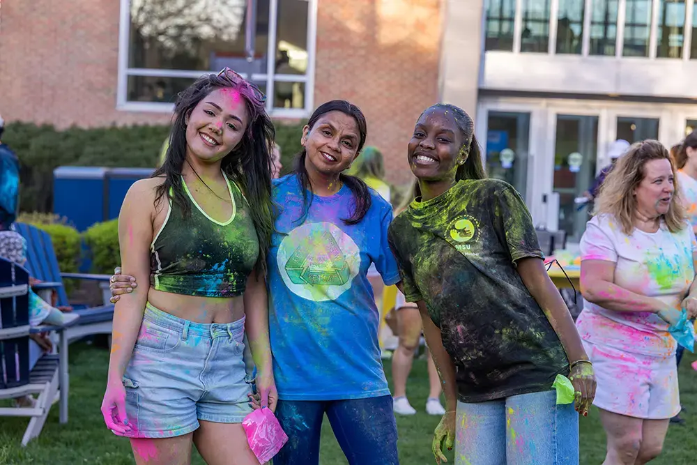 Students celebrate Holi