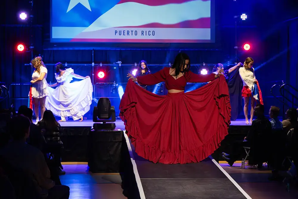 Students perform Puerto Rican dance