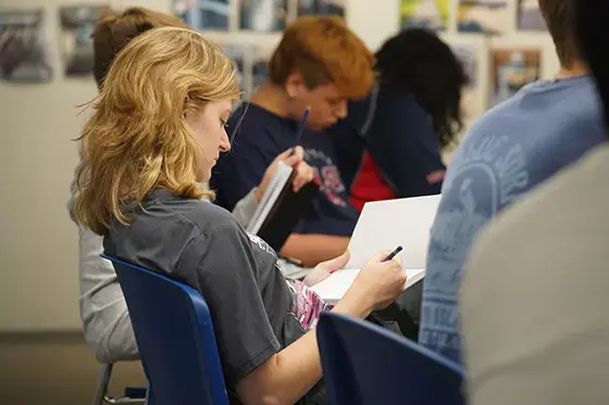 Students work on entrepreneurship plans