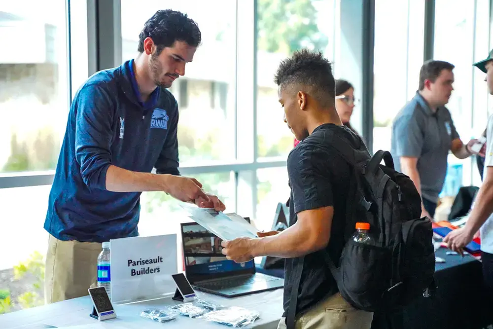 Student connects with employer