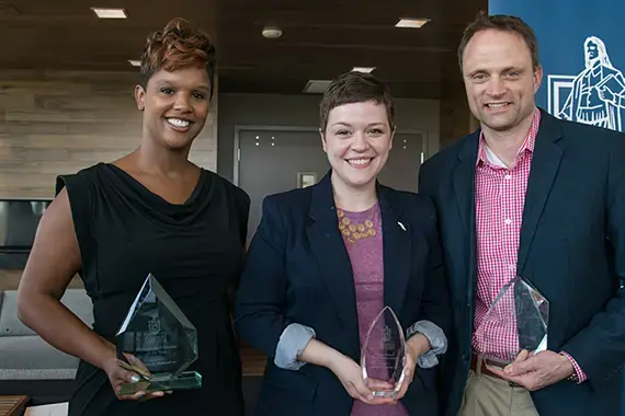 image of some of RWU's engaged alumni 