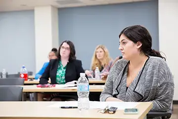 Student sitting in classroom