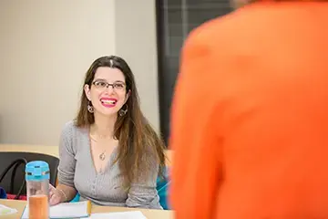 Female student smiling