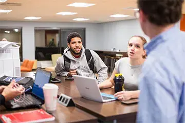 Students in the lounge